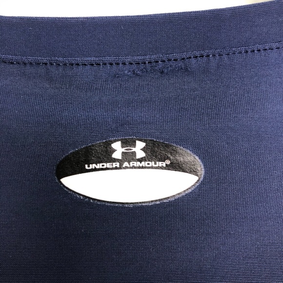 Under Armour Heat Gear Navy Blue Fitted Top Small - Picture 10 of 14